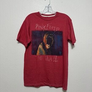 Pink‎ Floyd The Wall Red Short Sleeve T Shirt Mens Size M Band Tour Live Nation